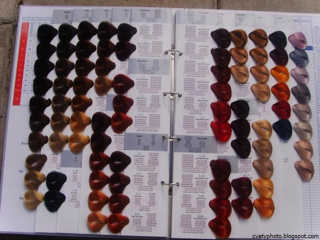 Палитра оттенков краски для волос сафира