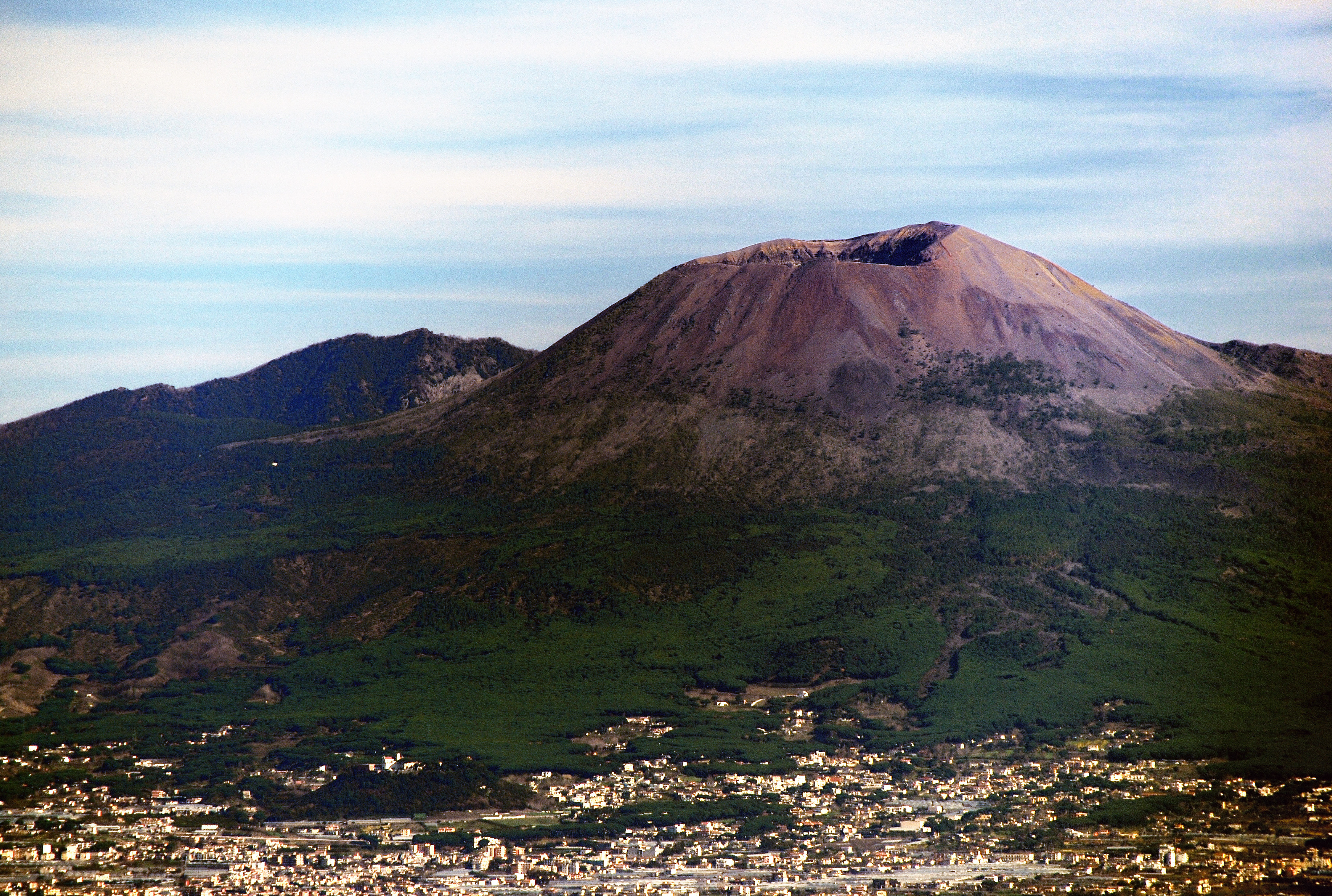 Mt. Vesuvius as seen from above Sorrento.