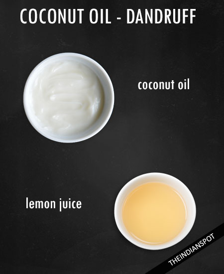 Lemon juice coconut oil mask