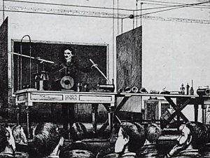 Illustration showing Tesla