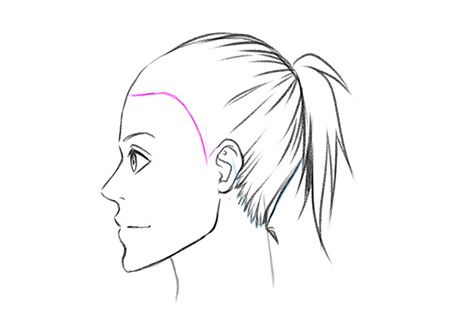 Прорисовываем детальнее линию роста волос сзади