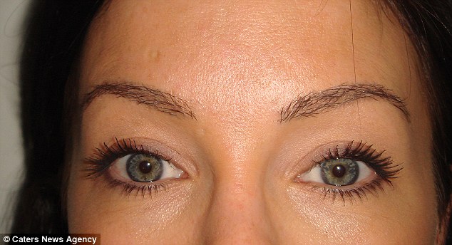 Restored: The brows are now full and defined - but because the follicles are taken from Claire