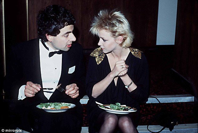 Rowan Atkinson Actor Comedian and girlfriend Leslie Ash 1984 at the TV Times Awards