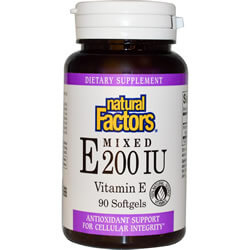Natural Factors, Mixed E 200 IU, Vitamin E, 90 Softgels