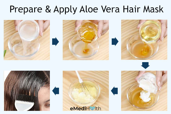 how to prepare and apply aloe vera hair mask