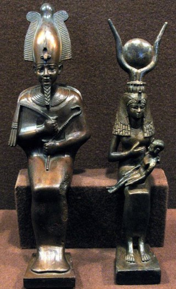 Egyptian bronze statues