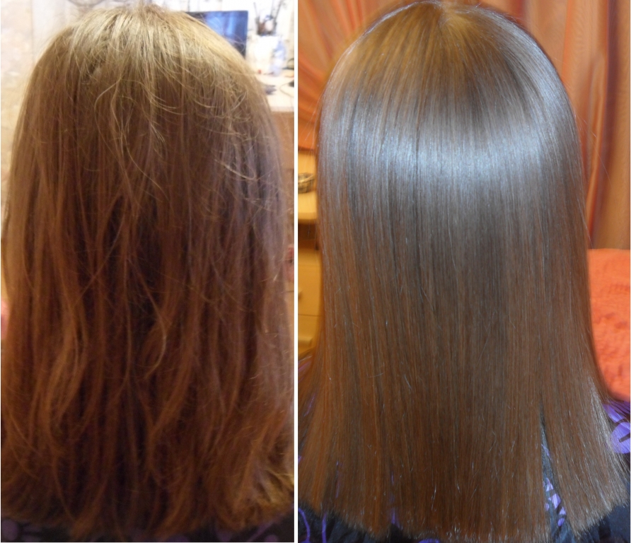 Кератиновое выпрямление волос окрашивание. Кератиновое выпрямление волос. Волосы после кератина. Ботокс для волос до и после. Кератиновое выпрямление на мелированные волосы.