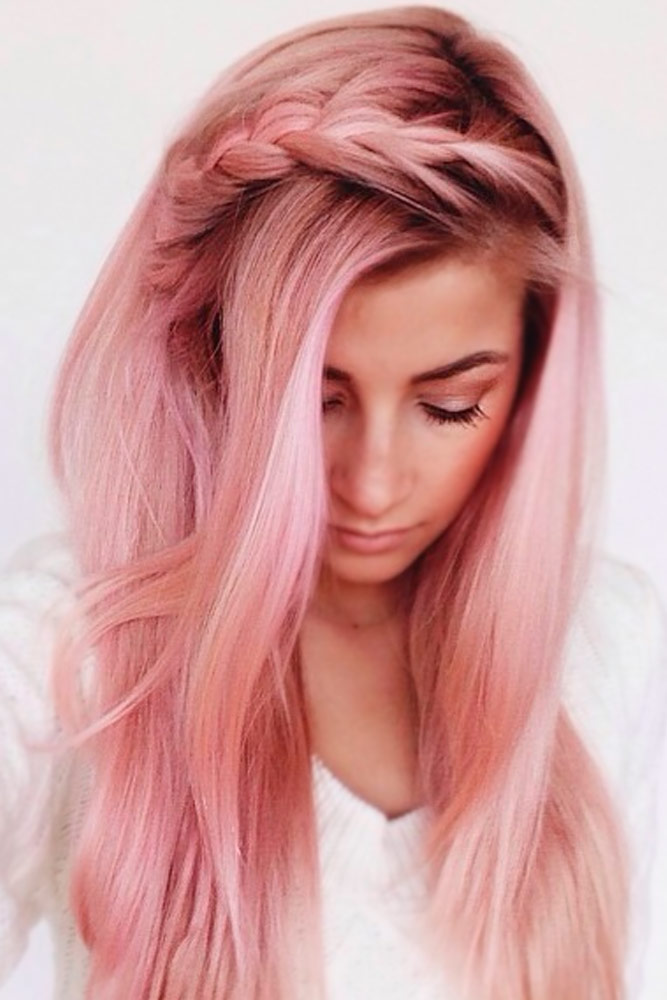 Cute Pink Hairstyles for Long Hair picture 1