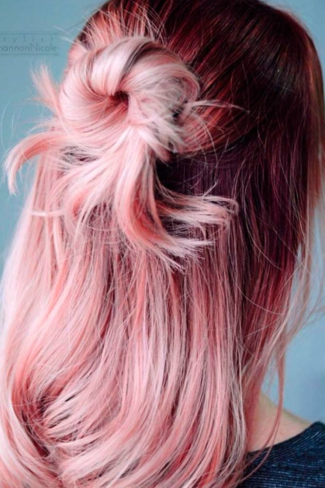 Cute Pink Hairstyles for Long Hair picture 3