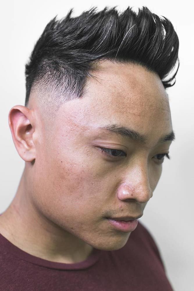 Styled Up Textured Top Skin Fade #asianhairstyles