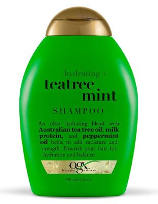 OGX TeaTree Mint Shampoo 13 oz Bottle: Best For Damaged Oily Hair