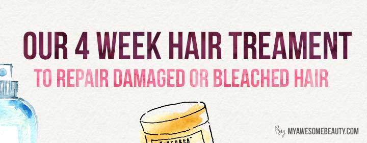 our 4 week hair repairing treatment to repair bleached hair