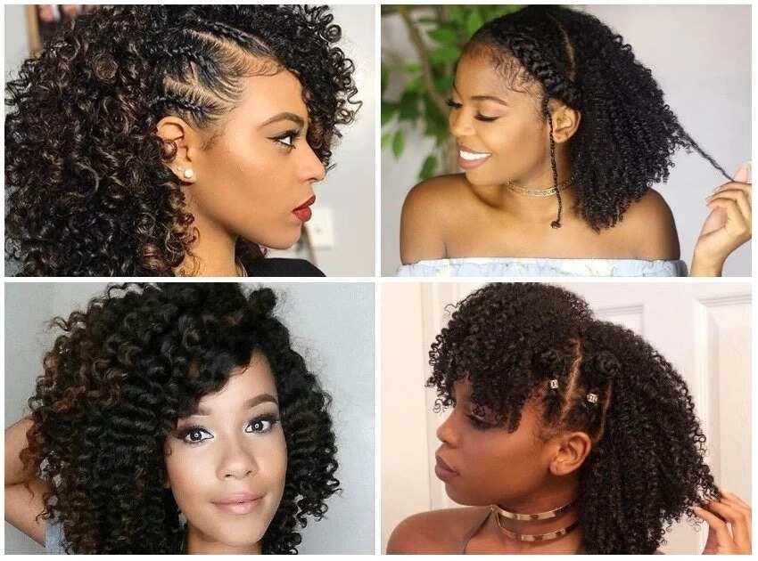 Black natural hairstyles for medium length hair