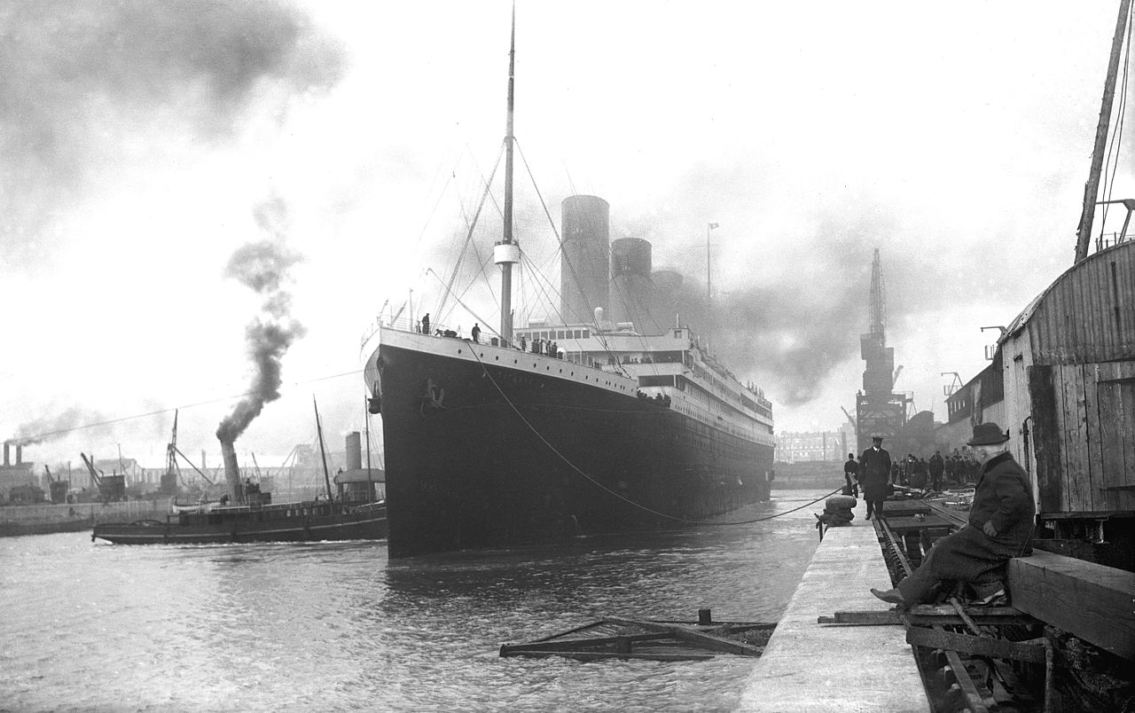 «Титаник» перед отправлением из Саутгемптона, 1912 год