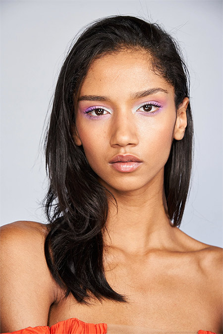 Фиолетовые тени на веках - тренд макияжа 2020