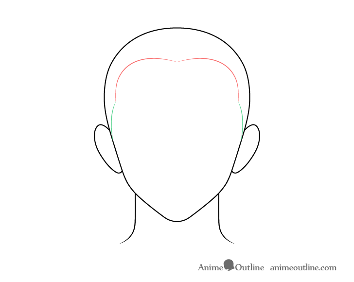 Anime buzz cut male hair sides drawing