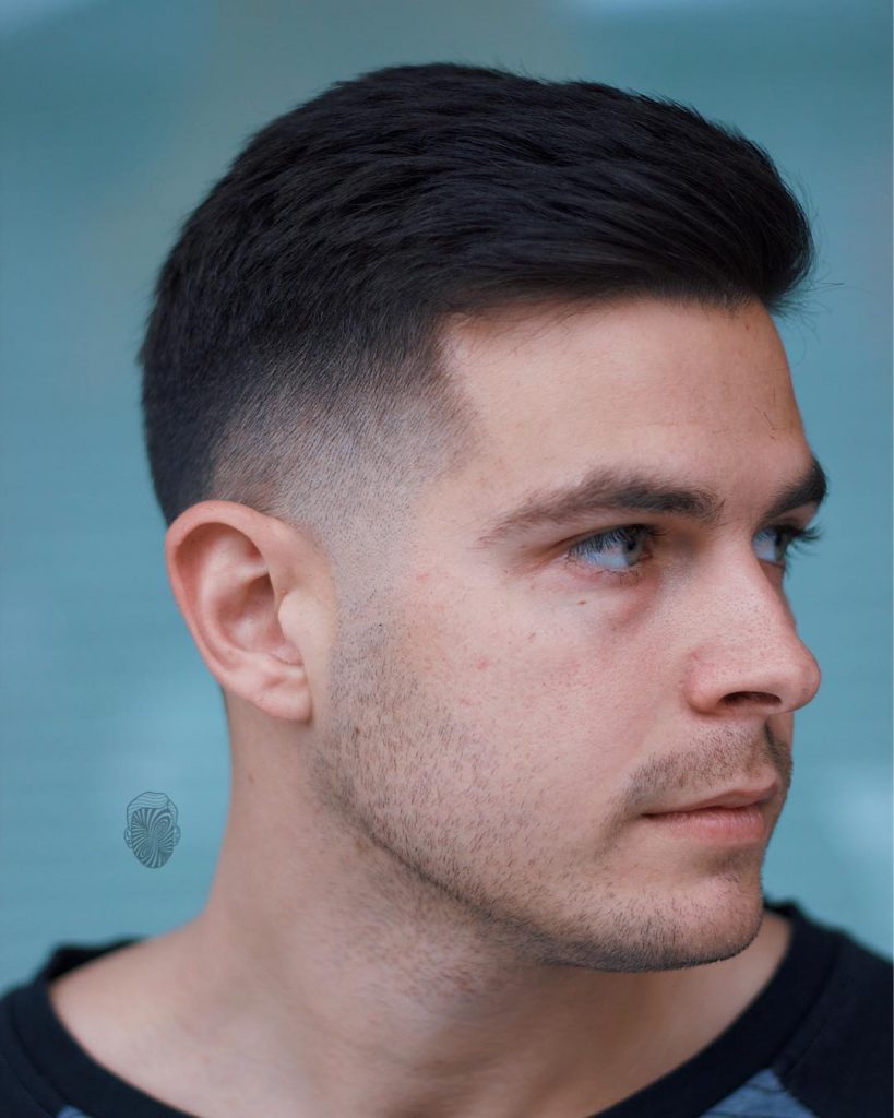 Sweep Back Mens Hairstyle