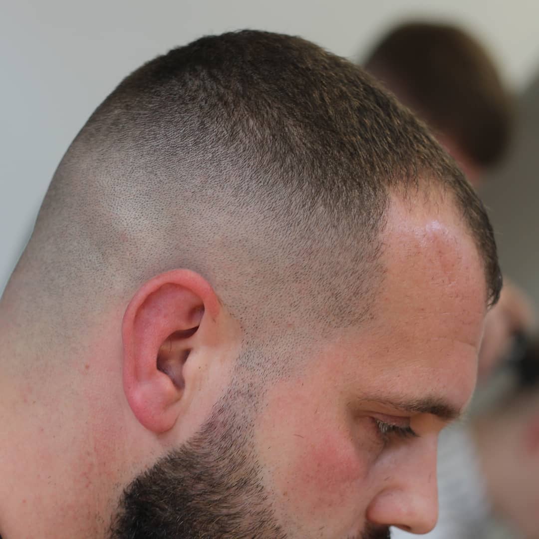 Short buzz haircuts for balding men