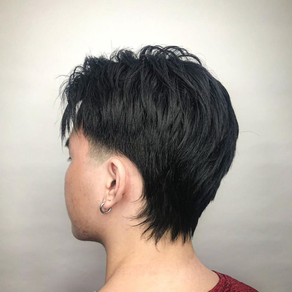 Temple fade haircut for Asian men