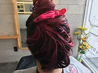 Color processing on hair
